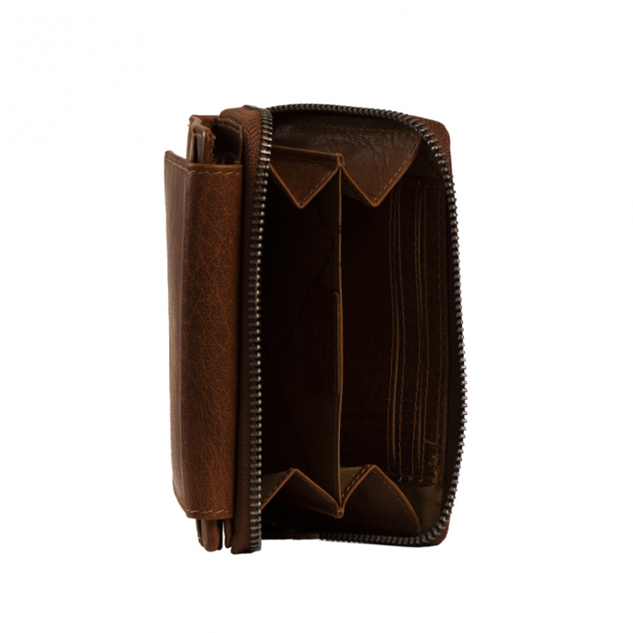 Portofel dama din piele naturala, The Chesterfield Brand, Hanoi, cu protectie anti scanare RFID, Maro coniac [3]
