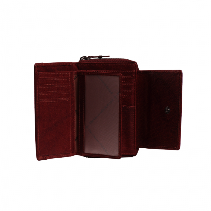 Portofel dama din piele naturala, The Chesterfield Brand, Hanoi, cu protectie anti scanare RFID, Visiniu [3]