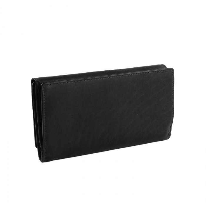Portofel dama din piele naturala, The Chesterfield Brand, Jill, cu protectie anti scanare RFID, Negru [2]