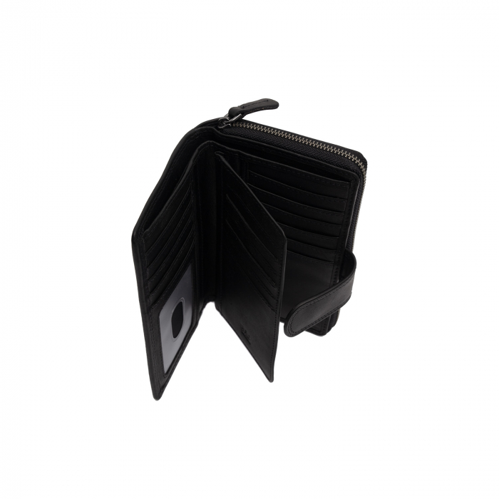 Portofel dama din piele naturala, The Chesterfield Brand, Charlotte, cu protectie anti scanare RFID, Negru [2]