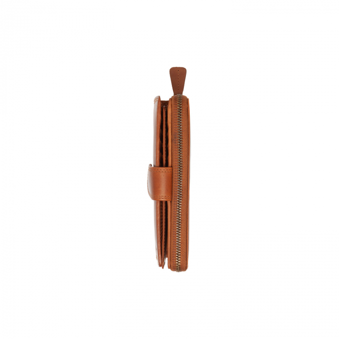 Portofel dama din piele naturala, The Chesterfield Brand, Charlotte, cu protectie anti scanare RFID, Maro coniac [6]