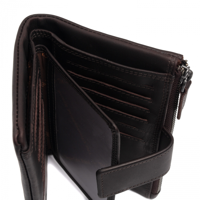 Portofel dama din piele naturala, The Chesterfield Brand, Landau, cu protectie anti scanare RFID, Maro inchis [3]