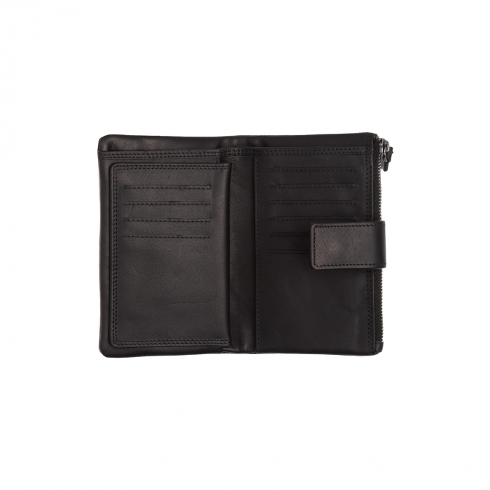 Portofel dama din piele naturala, The Chesterfield Brand, Landau, cu protectie anti scanare RFID, Negru [3]