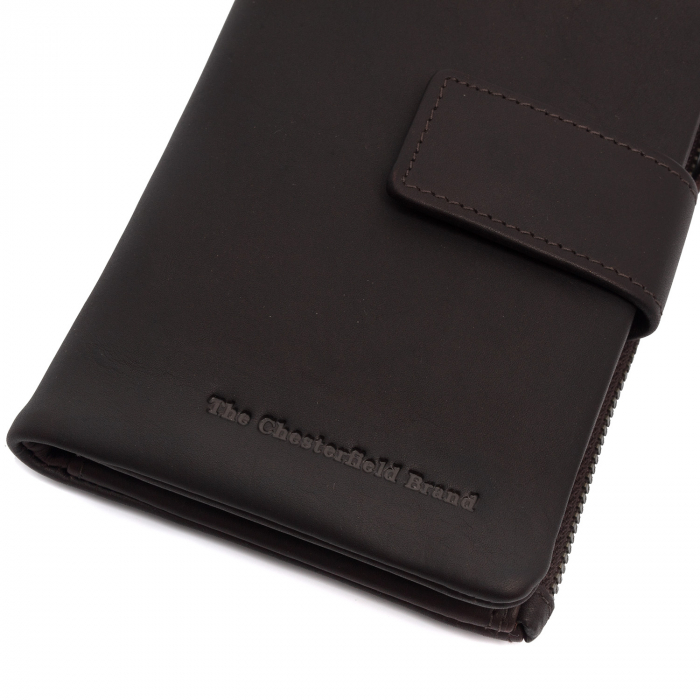 Portofel dama din piele naturala, The Chesterfield Brand, Landau, cu protectie anti scanare RFID, Maro inchis [2]