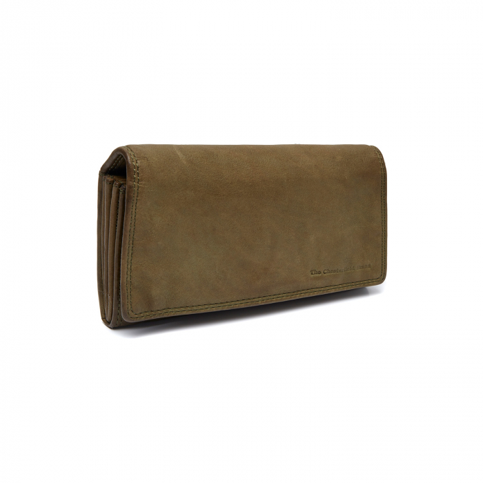 Portofel dama din piele naturala, The Chesterfield Brand, Lentini, cu protectie anti scanare RFID, Verde olive [1]