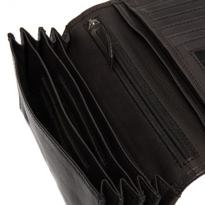 Portofel dama din piele naturala, The Chesterfield Brand, Lentini, cu protectie anti scanare RFID, Negru [4]