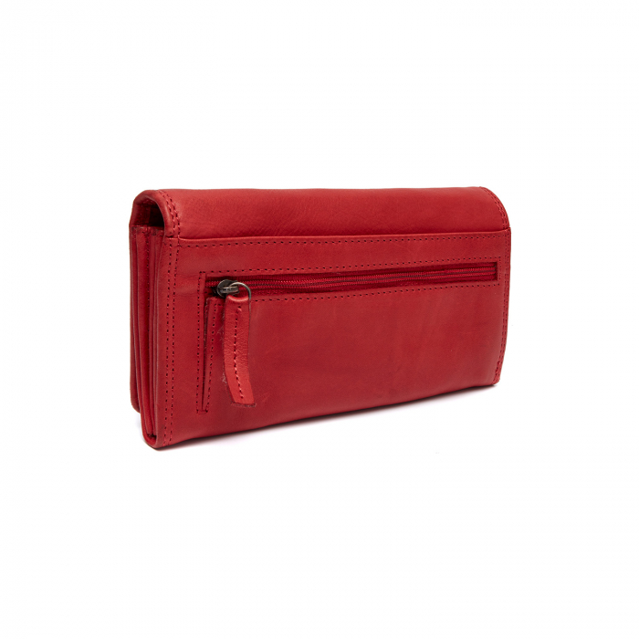 Portofel dama din piele naturala, The Chesterfield Brand, Lentini, cu protectie anti scanare RFID, Rosu [6]