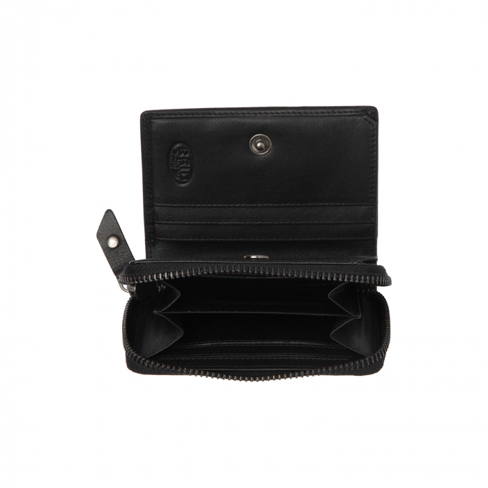 Portofel dama din piele naturala, The Chesterfield Brand, Lenwick, cu protectie anti scanare RFID, Negru [3]