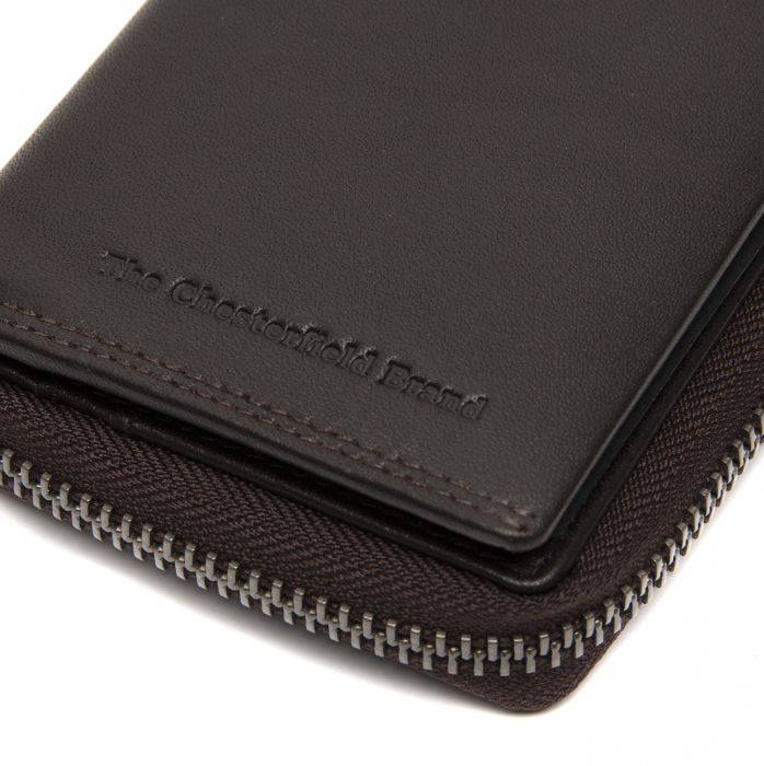 Portofel dama din piele naturala, The Chesterfield Brand, Lenwick, cu protectie anti scanare RFID, Maro inchis [2]