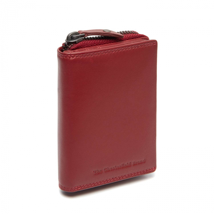 Portofel dama din piele naturala, The Chesterfield Brand, Lenwick, cu protectie anti scanare RFID, Rosu [3]