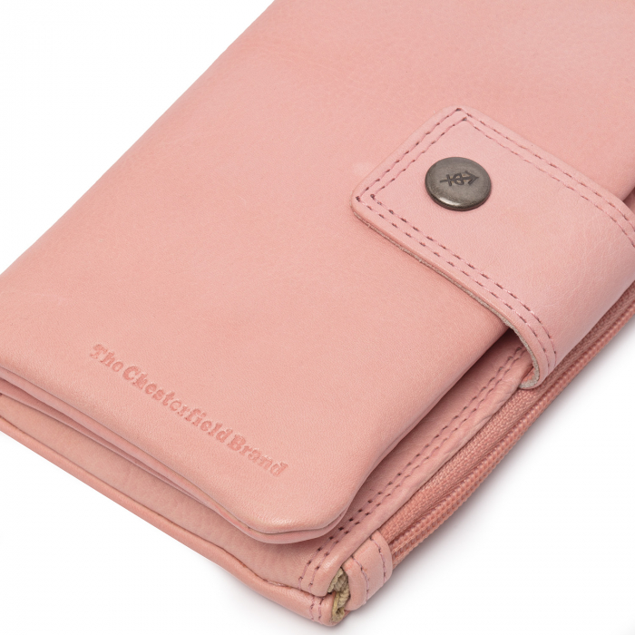 Portofel dama din piele naturala, The Chesterfield Brand, Munster, cu protectie anti scanare RFID, Roz [4]