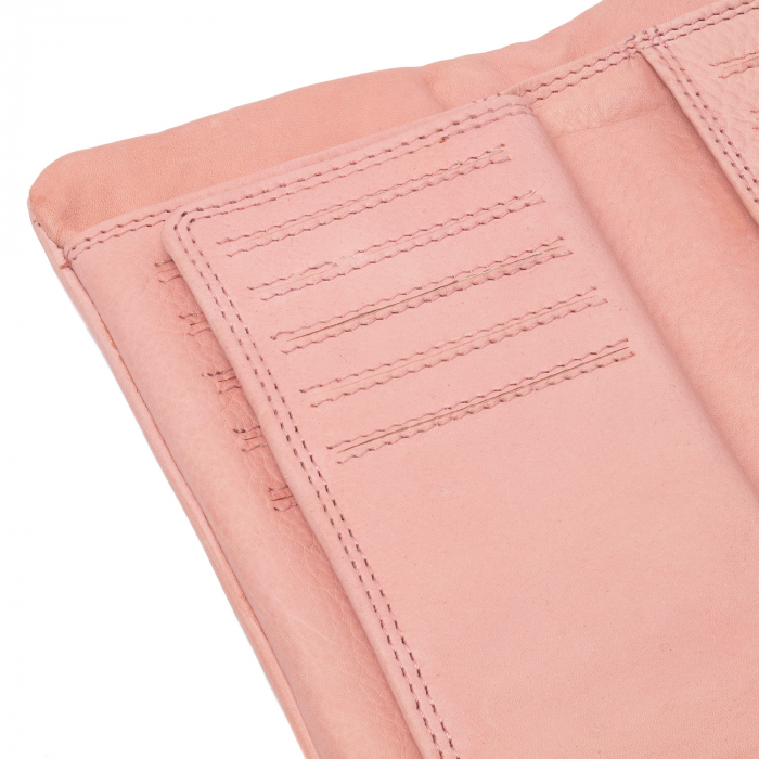 Portofel dama din piele naturala, The Chesterfield Brand, Munster, cu protectie anti scanare RFID, Roz [3]