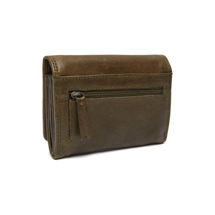 Portofel dama din piele naturala, The Chesterfield Brand, Maui, cu protectie anti scanare RFID, Verde olive [5]