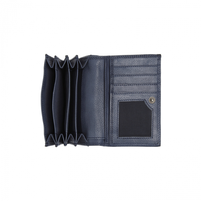Portofel dama din piele naturala, The Chesterfield Brand, Avola, cu protectie anti scanare RFID, Bleumarin [2]