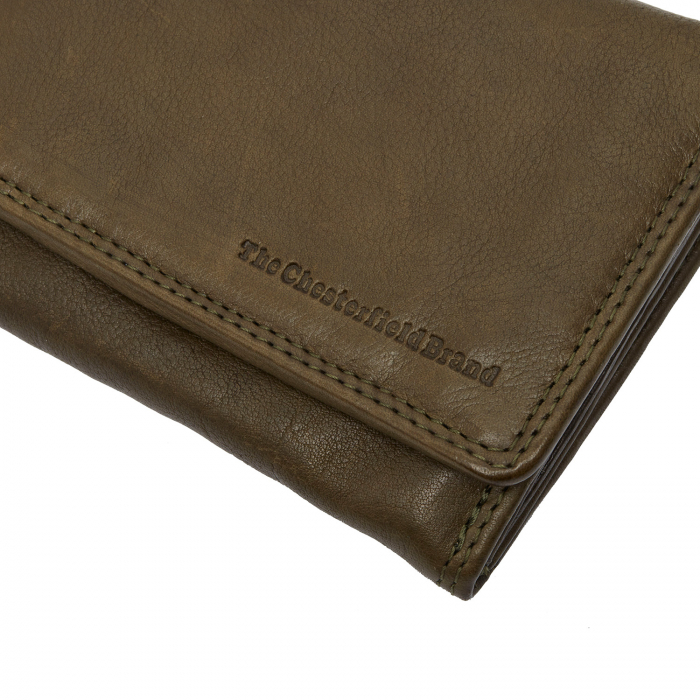 Portofel dama din piele naturala, The Chesterfield Brand, Maui, cu protectie anti scanare RFID, Verde olive [4]