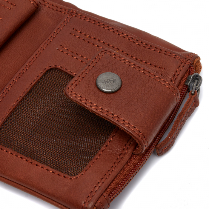 Portofel dama din piele naturala, The Chesterfield Brand, Mavona, cu protectie anti scanare RFID, Maro coniac [3]