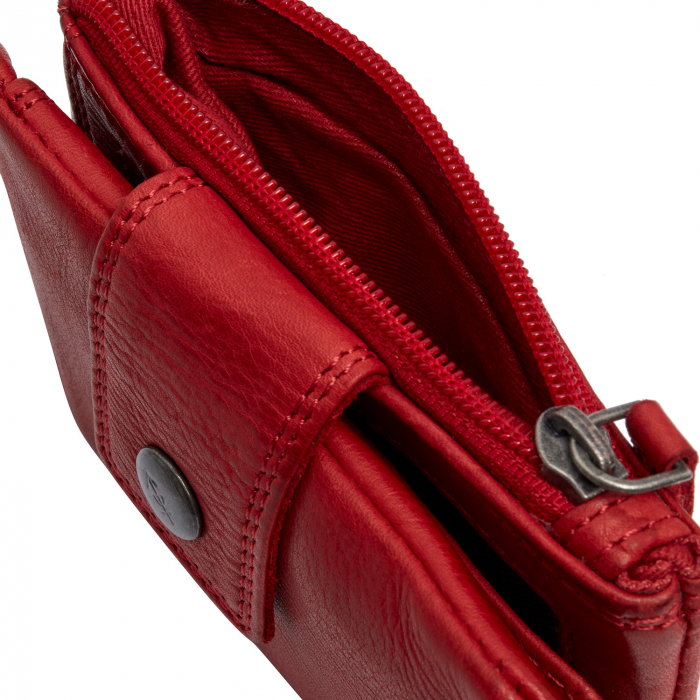 Portofel dama din piele naturala, The Chesterfield Brand, Mavona, cu protectie anti scanare RFID, Rosu [4]