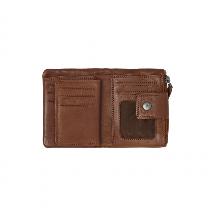 Portofel dama din piele naturala, The Chesterfield Brand, Mavona, cu protectie anti scanare RFID, Maro coniac [2]