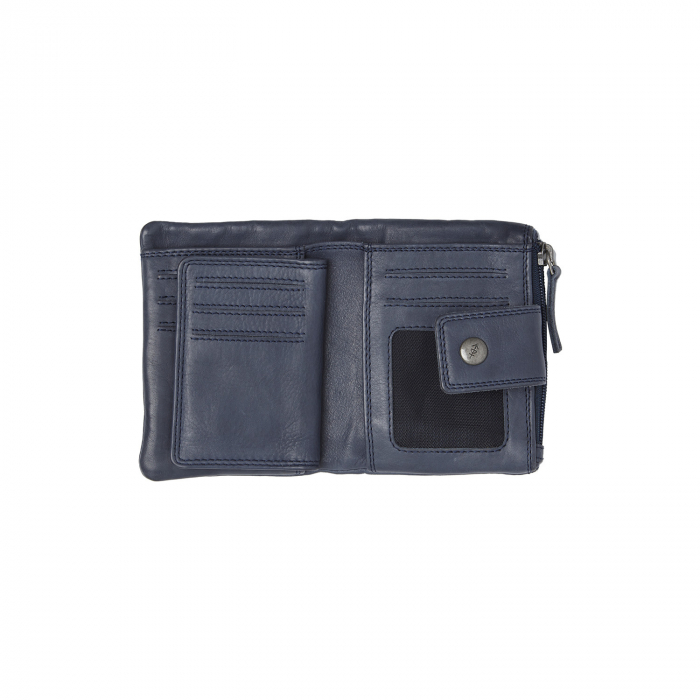 Portofel dama din piele naturala, The Chesterfield Brand, Mavona, cu protectie anti scanare RFID, Bleumarin [3]