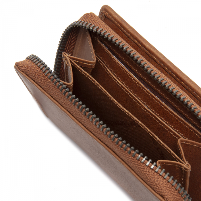 Portofel dama din piele naturala, The Chesterfield Brand, Osum, cu protectie anti scanare RFID, Maro coniac [4]