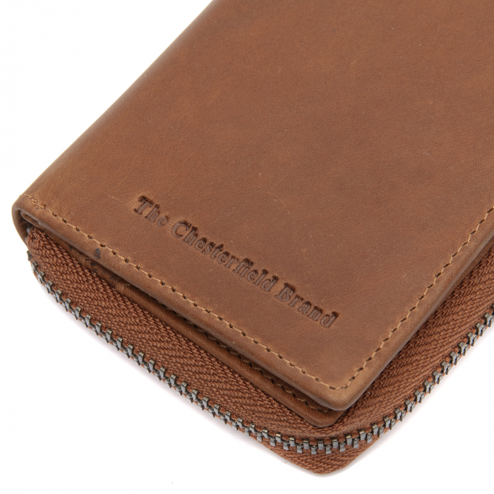 Portofel dama din piele naturala, The Chesterfield Brand, Osum, cu protectie anti scanare RFID, Maro coniac [2]
