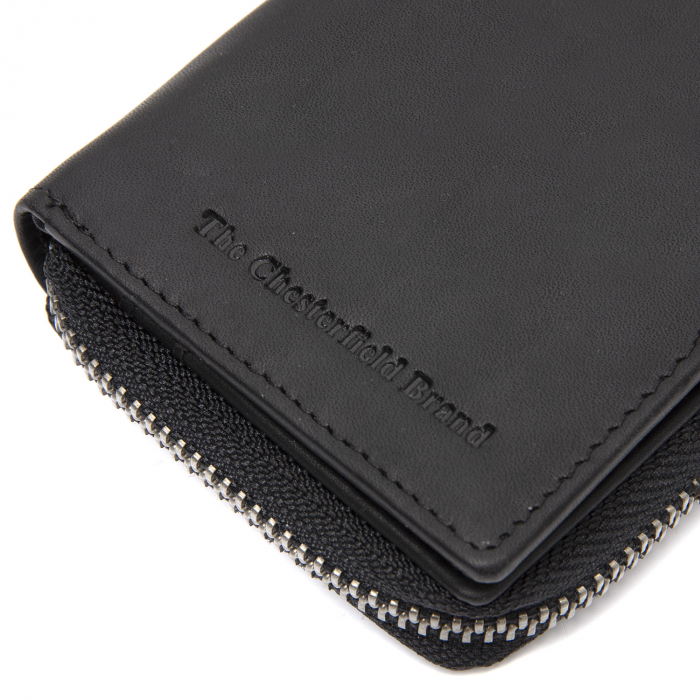 Portofel dama din piele naturala, The Chesterfield Brand, Osum, cu protectie anti scanare RFID, Negru [2]