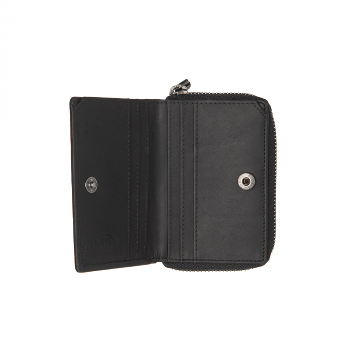 Portofel dama din piele naturala, The Chesterfield Brand, Osum, cu protectie anti scanare RFID, Negru [3]
