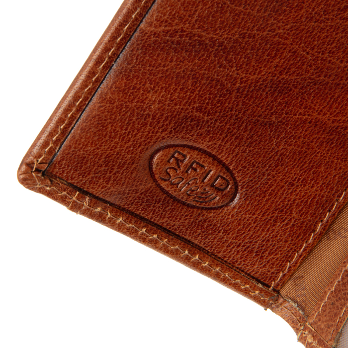 Portofel dama din piele naturala, The Chesterfield Brand, Rimili, cu protectie anti scanare RFID, Maro coniac [5]