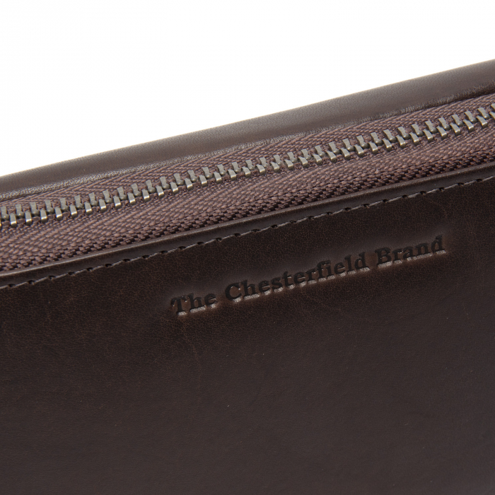 Portofel dama din piele naturala, The Chesterfield Brand, Salviano, cu protectie anti scanare RFID, Maro inchis [4]
