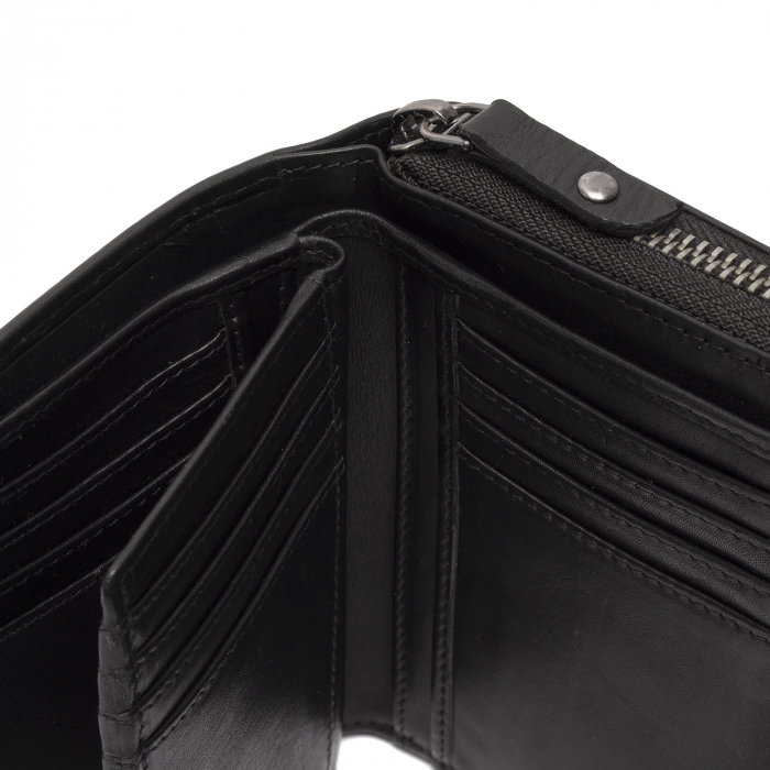 Portofel dama din piele naturala, The Chesterfield Brand, Salviano, cu protectie anti scanare RFID, Negru [2]