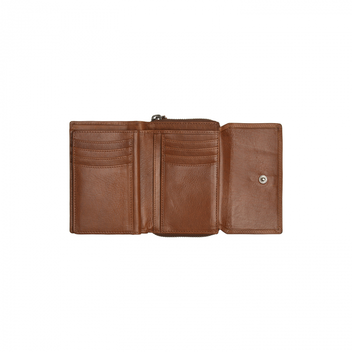 Portofel dama din piele naturala, The Chesterfield Brand, Salviano, cu protectie anti scanare RFID, Maro coniac [4]