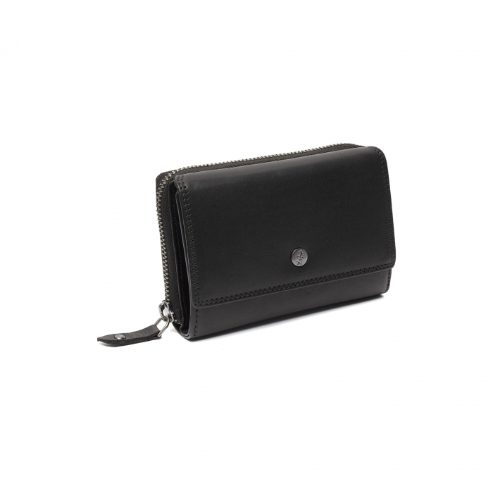 Portofel dama din piele naturala, The Chesterfield Brand, Salviano, cu protectie anti scanare RFID, Negru [1]
