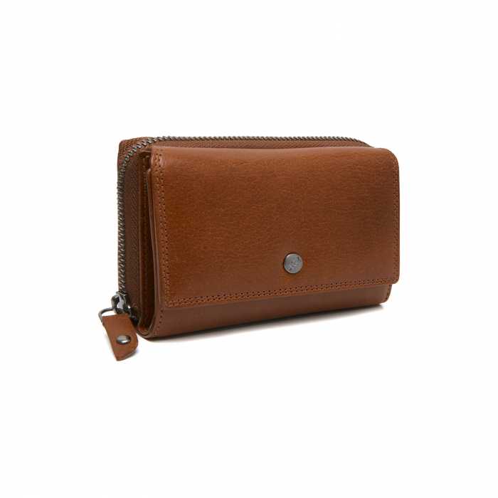 Portofel dama din piele naturala, The Chesterfield Brand, Salviano, cu protectie anti scanare RFID, Maro coniac [2]