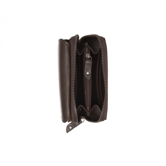 Portofel dama din piele naturala, The Chesterfield Brand, Salviano, cu protectie anti scanare RFID, Maro inchis [3]