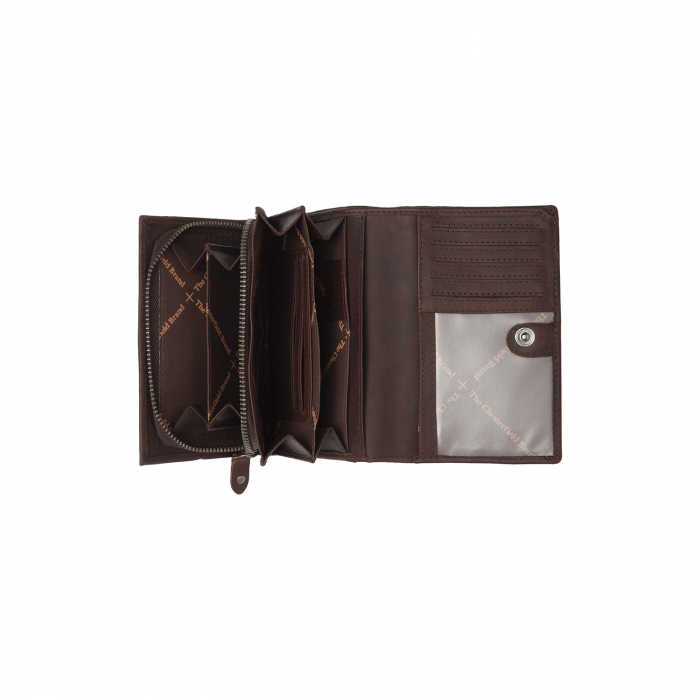 Portofel dama din piele naturala, The Chesterfield Brand, Seattle, cu protectie anti scanare RFID, Maro inchis [4]