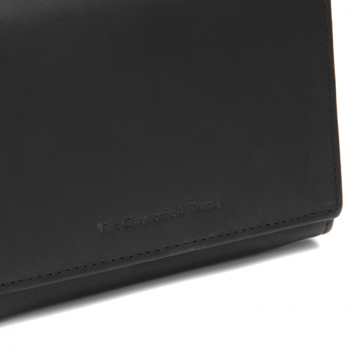 Portofel dama din piele naturala, The Chesterfield Brand, Seattle, cu protectie anti scanare RFID, Negru [4]