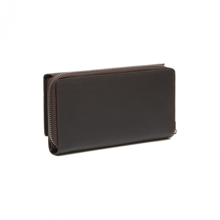 Portofel dama din piele naturala, The Chesterfield Brand, Shanghai, cu protectie anti scanare RFID, Maro inchis [5]