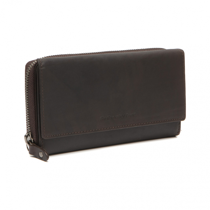Portofel dama din piele naturala, The Chesterfield Brand, Shanghai, cu protectie anti scanare RFID, Maro inchis [1]