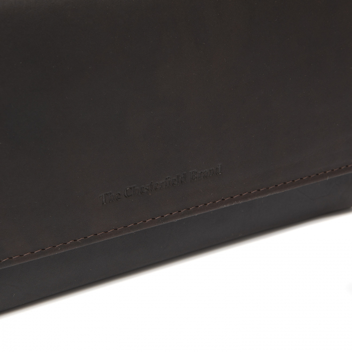 Portofel dama din piele naturala, The Chesterfield Brand, Shanghai, cu protectie anti scanare RFID, Maro inchis [4]