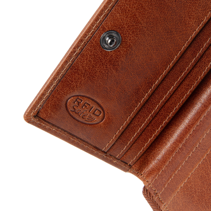 Portofel dama din piele naturala, The Chesterfield Brand, Sionel, cu protectie anti scanare RFID, Maro coniac [2]