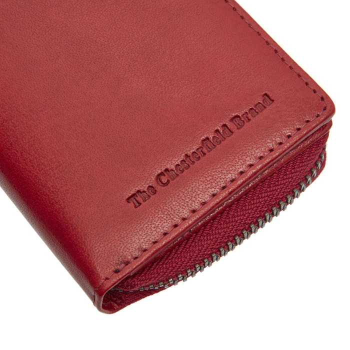 Portofel dama din piele naturala, The Chesterfield Brand, Sionel, cu protectie anti scanare RFID, Rosu [5]