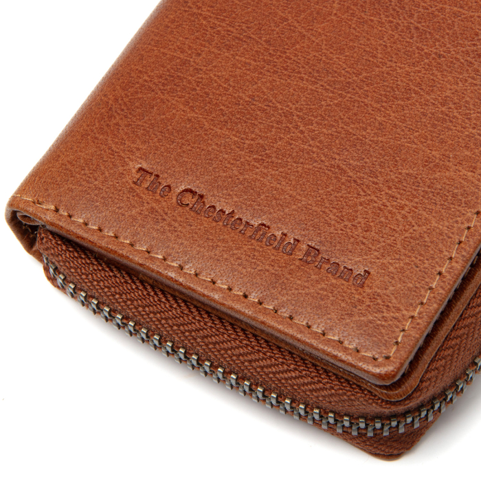 Portofel dama din piele naturala, The Chesterfield Brand, Sionel, cu protectie anti scanare RFID, Maro coniac [3]