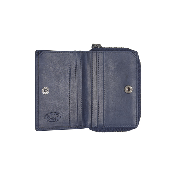 Portofel dama din piele naturala, The Chesterfield Brand, Sionel, cu protectie anti scanare RFID, Bleumarin [2]