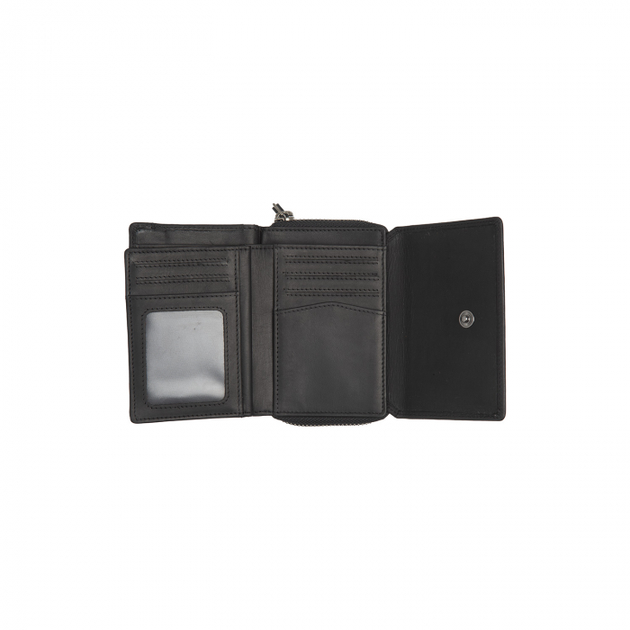 Portofel dama din piele naturala, The Chesterfield Brand, Sorraia, cu protectie anti scanare RFID, Negru [3]