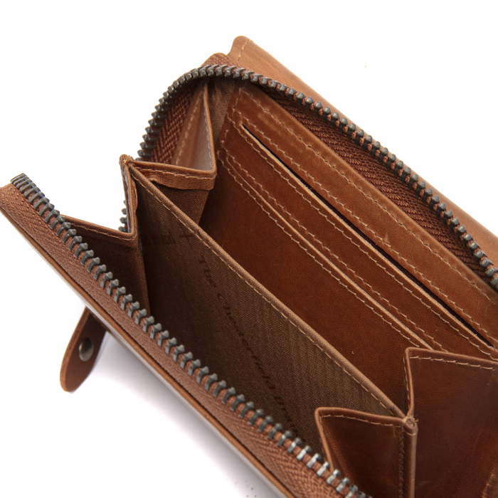 Portofel dama din piele naturala, The Chesterfield Brand, Sorraia, cu protectie anti scanare RFID, Maro coniac [4]