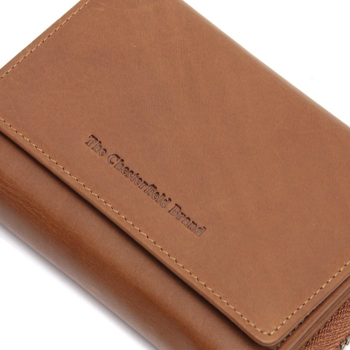 Portofel dama din piele naturala, The Chesterfield Brand, Sorraia, cu protectie anti scanare RFID, Maro coniac [2]