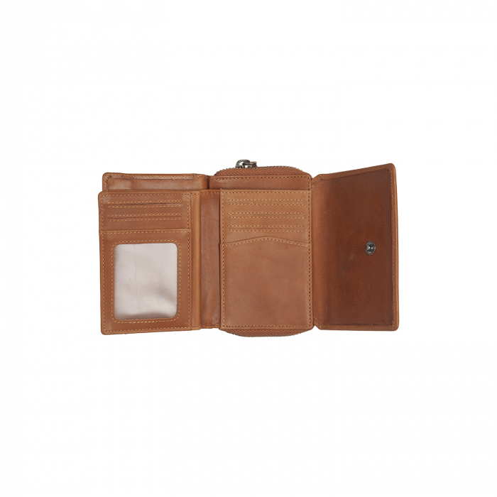 Portofel dama din piele naturala, The Chesterfield Brand, Sorraia, cu protectie anti scanare RFID, Maro coniac [3]