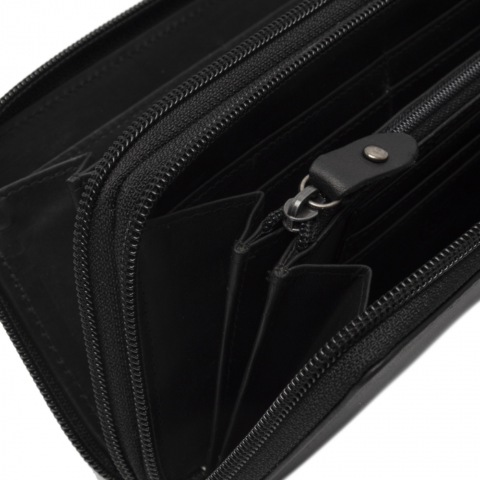 Portofel dama, The Chesterfield Brand, cu protectie anti scanare RFID, din piele naturala, Hadley, Negru [3]