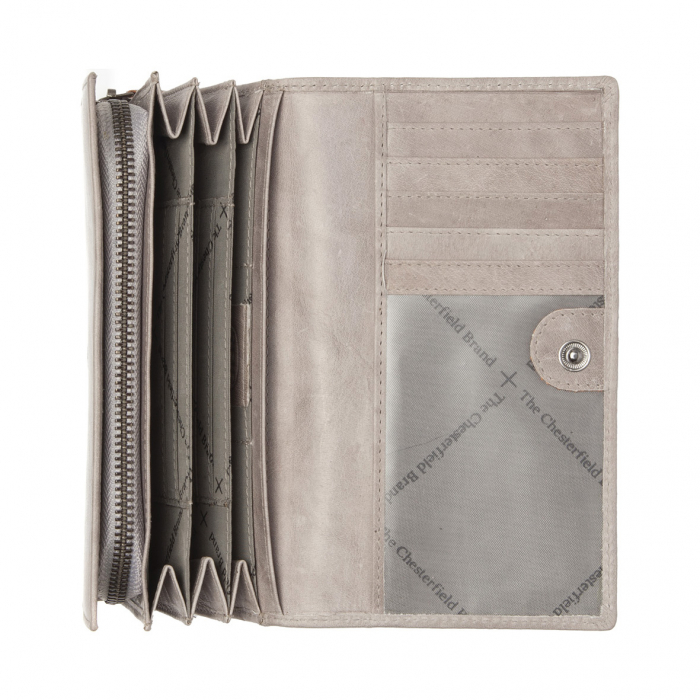 Portofel dama, The Chesterfield Brand, cu protectie anti scanare RFID, din piele naturala, Hampton, Gri [4]