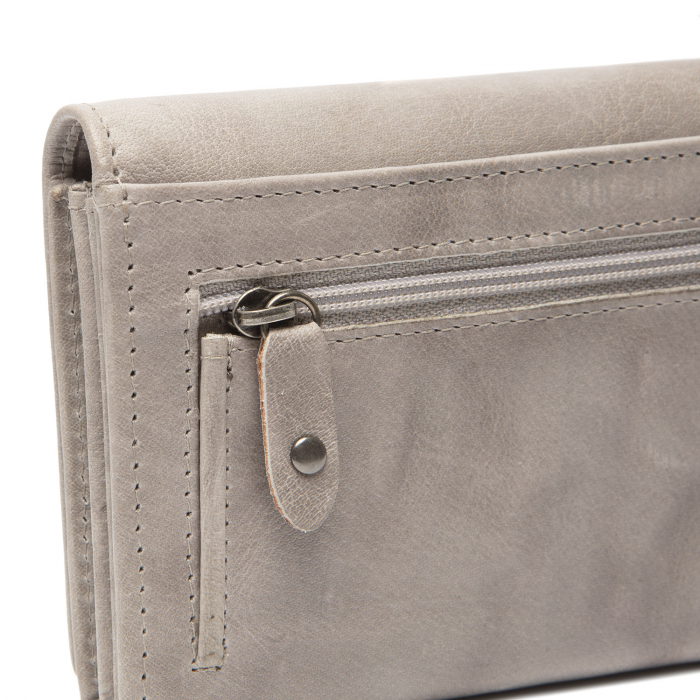 Portofel dama, The Chesterfield Brand, cu protectie anti scanare RFID, din piele naturala, Hampton, Gri [5]